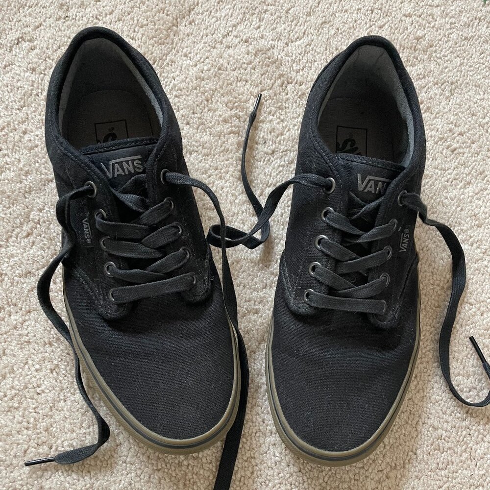 Vans Atwood, Black with tan sole, size 10